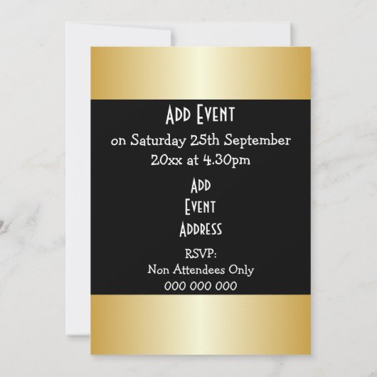 Bar Mitzvah Kaart (Achterkant)