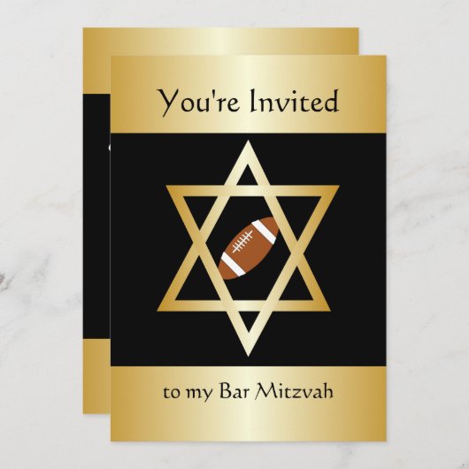 Bar Mitzvah Kaart (Voorkant / Achterkant)