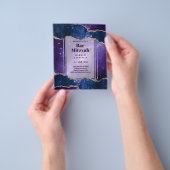 BAR MITZVAH KAARTEN Hemelse Luchten Blauwe Melkweg (Hand)