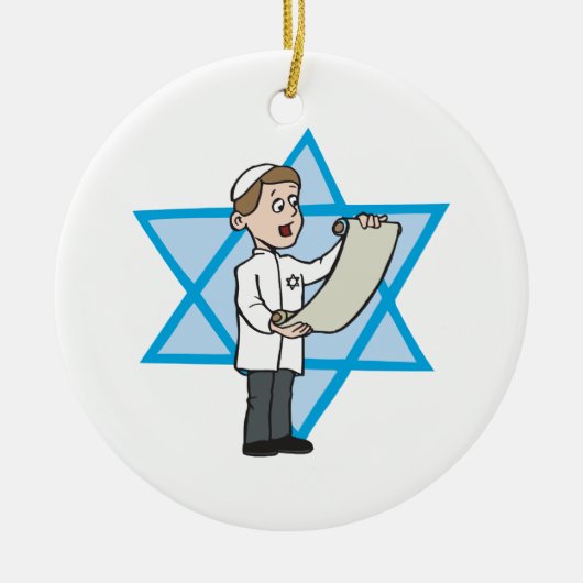 Bar Mitzvah Keramisch Ornament (Voorkant)