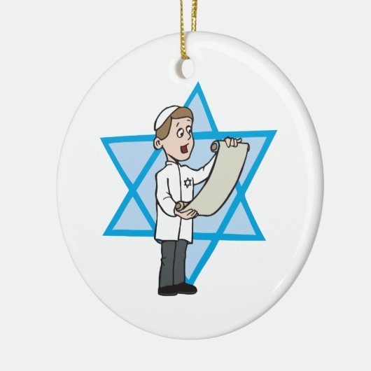Bar Mitzvah Keramisch Ornament (Links)