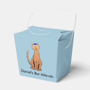 Bar Mitzvah Kippah Kat Party Favor personaliseren Bedankdoosjes
