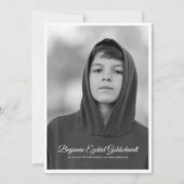 Bar Mitzvah | Klassieke en eenvoudige aangepaste f Kaart (Voorkant)