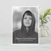 Bar Mitzvah | Klassieke en eenvoudige aangepaste f Kaart (Staand voorkant)