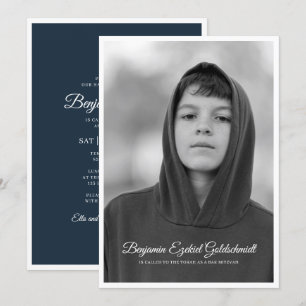 Bar Mitzvah   Klassieke en eenvoudige aangepaste f Kaart