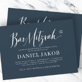 Bar Mitzvah klassieke Script Modern Typografie Kaart