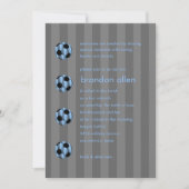 Bar Mitzvah Light Blue en Black Voetbal Kaart (Voorkant)