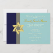 Bar Mitzvah/light + donkerblauw Kaart (Achterkant)
