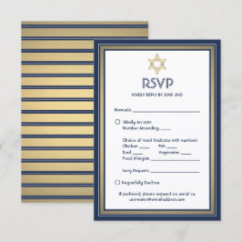 Bar Mitzvah Maaltijden Opties Song Aanvraag Blauw  RSVP Kaartje
