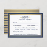 Bar Mitzvah maaltijdopties Navy Blue White en Gold RSVP Kaartje<br><div class="desc">Compliment marine en gouden bar mitzvah uitnodigingen met elegante RSVP-reactiekaarten. Al tekst is eenvoudig aan te passen of te schrappen zoals nodig. Kaart omvat maaltijdkeuzes en de mogelijkheid om te reageren via website of e-mail. Het blauw, wit en goudvormig ontwerp is voorzien van een faux folie Star van David, moderne...</div>