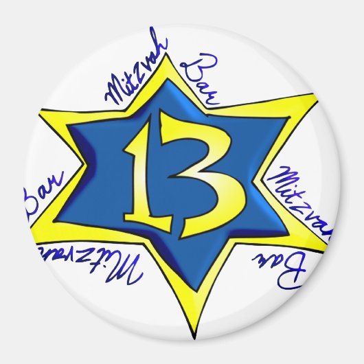 Bar MItzvah Magneet (Voorkant)