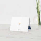 Bar Mitzvah Marine Blauw Zilver Tallit Script Mode Bedankkaart (Achterkant)