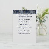 Bar Mitzvah Mazel Tov Blue Gray Star van David Kaart (Staand voorkant)