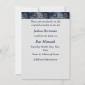 Bar Mitzvah Mazel Tov Blue Gray Star van David Kaart (Voorkant)