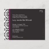 BAR MITZVAH :: meisje 4 Uitnodiging Briefkaart (Achterkant)