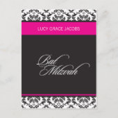 BAR MITZVAH :: meisje 4 Uitnodiging Briefkaart (Voorkant)