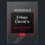 BAR MITZVAH MEMORIES gamer cool trendy rood zwart Notitieboek<br><div class="desc">door kat massard >>> WWW.SIMPLYSWEETPAPERIE.COM<<< - - - - - - - - - - - - - - - - A super cool GAMER THEMED welcome sign for your event. Setup as a template it is simple for you to add your own details, or hit the customize button and...</div>