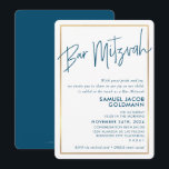 BAR MITZVAH minimale moderne donkerblauwe gouden l Kaart<br><div class="desc">door kat massard >>> kat@simplysweetPAPERIE.com <<< Leuk ontwerp, maar graag wat wijzigingen - een ander kleurenschema, product, foto toevoegen of aanpassen voor een andere gelegenheid - geen probleem, neem gewoon contact met me op via e-mail - ik help graag! - - - - - - - - - - -...</div>