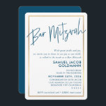 BAR MITZVAH minimale moderne donkerblauwe gouden l Kaart<br><div class="desc">door kat massard >>> kat@simplysweetPAPERIE.com <<< Leuk ontwerp, maar graag wat wijzigingen - een ander kleurenschema, product, foto toevoegen of aanpassen voor een andere gelegenheid - geen probleem, neem gewoon contact met me op via e-mail - ik help graag! - - - - - - - - - - -...</div>