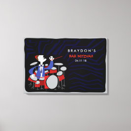 Bar Mitzvah Mitzvah Aanmeldingsbord Canvas Afdruk