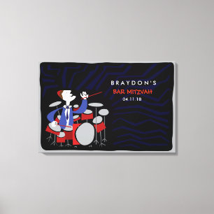 Bar Mitzvah Mitzvah Aanmeldingsbord Canvas Afdruk