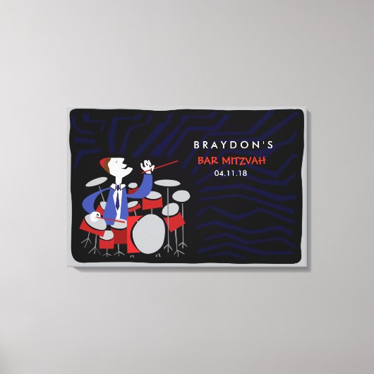 Bar Mitzvah Mitzvah Aanmeldingsbord Canvas Afdruk (Voorkant)