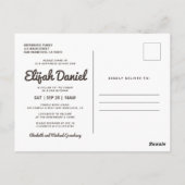 Bar Mitzvah Modern - Aangepaste fotouitnodiging Briefkaart (Achterkant)