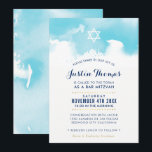 BAR MITZVAH modern aquablauw waterverf uitnodigen Kaart<br><div class="desc">door kat massard >> kat@simplysweetPAPERIE.com << - - - - - - - - - - - - - - - - - - - - - - - - - - - - - - - - - - - - - - - - - - - - -...</div>