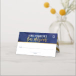 BAR MITZVAH modern blauw waterverf goud schrijven Plaatskaartje<br><div class="desc">door kat massard >>> kat@simplysweetPAPERIE.com << Een on trend, schattig ontwerp voor uw Event Reception PLACE CARDS. Hand schrijf gasten namen en voeg tabelnummer toe TIP :: 1. Als u afbeeldingen en lettertypen wilt wijzigen of verplaatsen en meer tekst wilt toevoegen, klikt u op de knop "Aanpassen" - - -...</div>