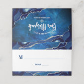 Bar Mitzvah Modern Blue Agate Galaxy Waterverf Plaatskaartje (Buitenkant ongevouwen)