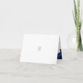 Bar Mitzvah Modern Blue Agate Waterverf Script Bedankkaart (Achterkant)