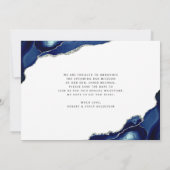 Bar Mitzvah Modern Blue Agate Waterverf Script Save The Date (Achterkant)