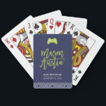 Bar Mitzvah modern controllergamer marvy limoen MA Pokerkaarten<br><div class="desc">*** OPMERKING - DE LIME GROENE TYPE-lettertype IS EEN GEDRUKT AFBEELDING *** - - - - - - - - - - - - - - - - - - - - - CONTACT MET ME voor aangepaste "scriptletters" Licht het ontwerp, maar zou graag enkele wijzigingen zien - een ander...</div>