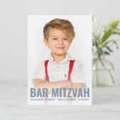 Bar Mitzvah Modern en Simple Star van David Photo Kaart (Staand voorkant)