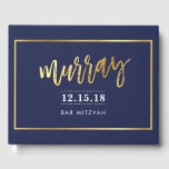 BAR MITZVAH modern faux goud op marine voor MURRAY Gastenboek<br><div class="desc">door kat massard >>> WWW.SIMPLYSWEETPAPERIE.COM <<<< Neem contact met mij op voor aangepaste "gouden effect" namen (bijvoorbeeld murray) Ik ben blij om te helpen :) *** kat@simplysweetpaperie.com</div>