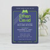 BAR MITZVAH modern gaming regelt navy neon groen Kaart (Staand voorkant)