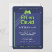 BAR MITZVAH modern gaming regelt navy neon groen Kaart (Voorkant)