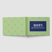 BAR MITZVAH modern geometrisch patroon marine groe Gastenboek (Volledig)