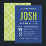 BAR MITZVAH modern geometrisch type koningsblauw l Kaart<br><div class="desc">door kat massard >> WWW.SIMPLYSWEETPAPERIE.COM << - - - - - - - - - - - - - - - CONTACT MET ME om u te helpen bij het in evenwicht brengen van uw type perfect Love the design, maar ik zou graag een aantal wijzigingen zien - een ander...</div>
