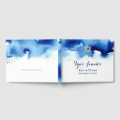 BAR MITZVAH modern gouden ster smart blue waterver Gastenboek (Volledig)