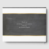 BAR MITZVAH modern grijs krijtbord goud schrijven Gastenboek (Achterkant)