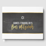 BAR MITZVAH modern grijs krijtbord goud schrijven Gastenboek<br><div class="desc">door kat massard >> WWW.SIMPLYSWEETPAPERIE.COM <<<** kat@simplysweetpaperie.com</div>