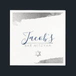BAR MITZVAH modern luxe verguld zilver marineblauw Servet<br><div class="desc">door kat massard >> WWW.SIMPLYSWEETPAPERIE.COM <<<<</div>