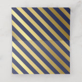 BAR MITZVAH modern marineblauw + gouden naam LANDO Plaatskaartje (Binnenkant ongevouwen)