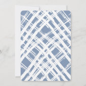 BAR MITZVAH modern minimaal stijlvol blauw wit Kaart (Achterkant)