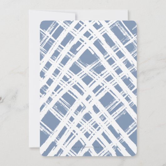 BAR MITZVAH modern minimaal stijlvol blauw wit Kaart (Achterkant)