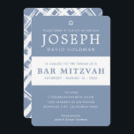 BAR MITZVAH modern minimaal stijlvol blauw wit Kaart<br><div class="desc">door kat massard >>> WWW.SIMPLYSWEETPAPERIE.COM <<< CONTACTEER ME voor aangepaste bewoordingen of om lijnen toe te voegen in het Hebreeuws Houd van het ontwerp, maar wil graag enkele wijzigingen zien - een ander kleurenschema, product, voeg een foto toe of aangepast voor een andere gelegenheid - geen zorgen neem gewoon contact...</div>