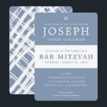 BAR MITZVAH modern minimaal stijlvol blauw wit Kaart<br><div class="desc">door kat massard >>> WWW.SIMPLYSWEETPAPERIE.COM <<< CONTACTEER ME voor aangepaste bewoordingen of om lijnen toe te voegen in het Hebreeuws Houd van het ontwerp, maar wil graag enkele wijzigingen zien - een ander kleurenschema, product, voeg een foto toe of aangepast voor een andere gelegenheid - geen zorgen neem gewoon contact...</div>