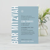 BAR MITZVAH modern minimalisme stoere jongen stoff Kaart (Staand voorkant)