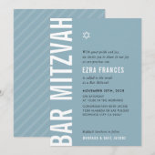 BAR MITZVAH modern minimalisme stoere jongen stoff Kaart (Voorkant / Achterkant)